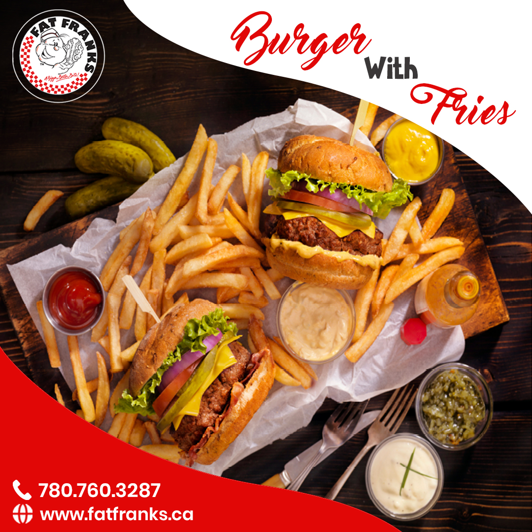 Eat Burger With Fries At Fat Franks